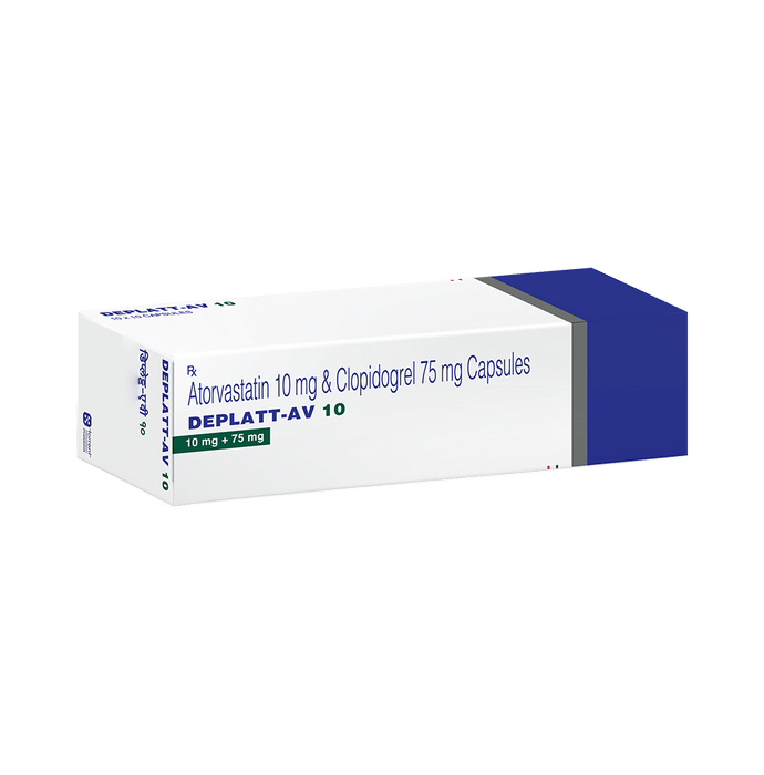 Deplatt-AV 10 Capsule    Atorvastatin 10mg + Clopidogrel 75mg