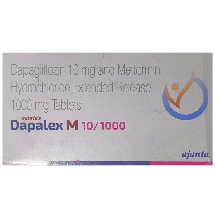 Dapalex M 10/1000 Tablet ER    Dapagliflozin 10mg + Metformin 1000mg