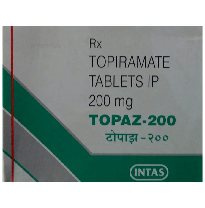 Topaz 200 Tablet    Topiramate 200mg