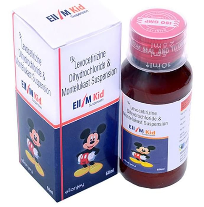 Ell 1 M Kid Oral Suspension    Levocetirizine 2.5mg + Montelukast 4mg