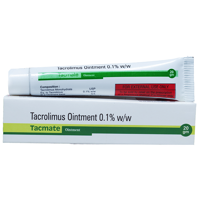 Tacmate 0.1% Ointment    Tacrolimus 0.1% w/w