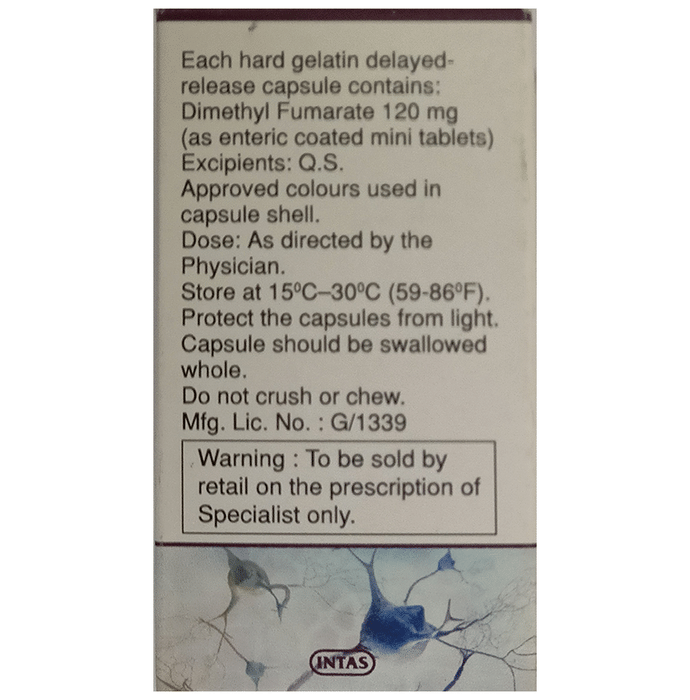 Dyfira 120mg Capsule    Dimethyl fumarate 120mg