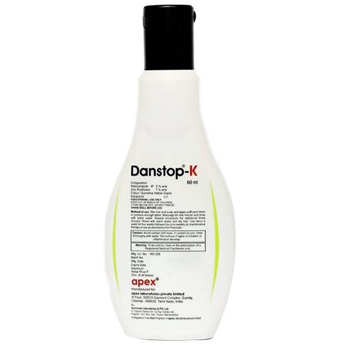 Danstop-K Lotion    Ketoconazole 2% w/v + Zinc pyrithione 1% w/v