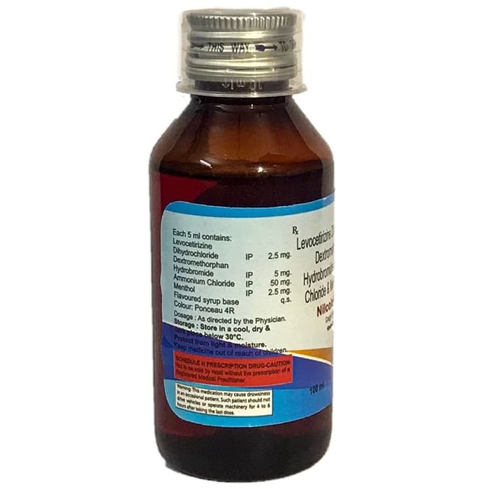 Nilcold-DM Syrup    Levocetirizine 2.5mg/5ml + Dextromethorphan Hydrobromide 5mg/5ml + Ammonium Chlo