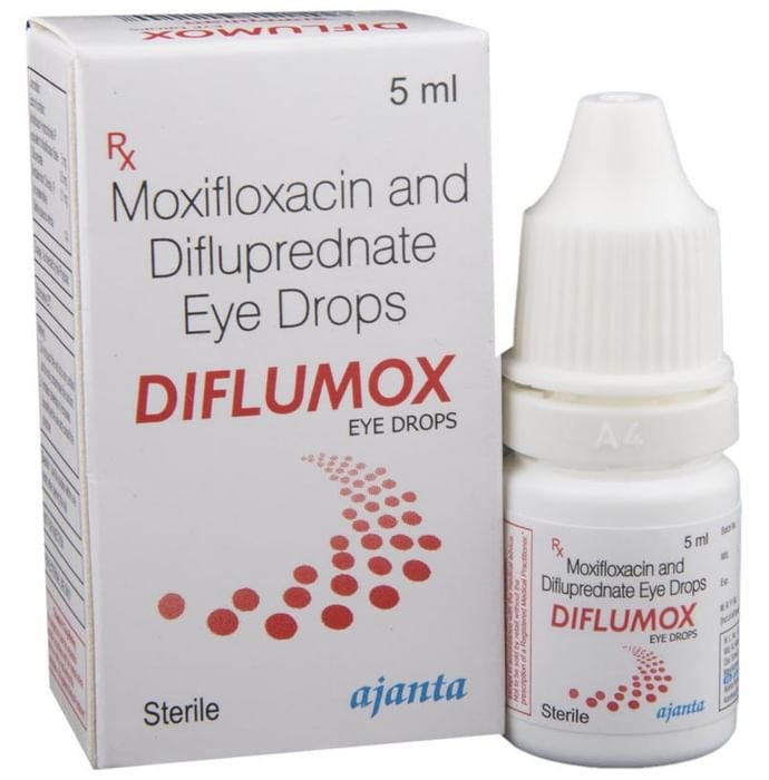 Diflumox Eye Drop    Moxifloxacin 0.5% w/v + Difluprednate 0.05% w/v