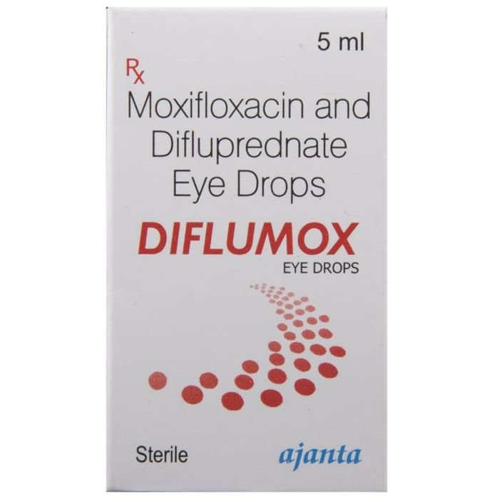 Diflumox Eye Drop    Moxifloxacin 0.5% w/v + Difluprednate 0.05% w/v