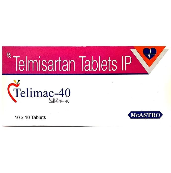 Telimac 40 Tablet    Telmisartan 40mg