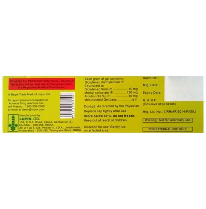 D-Signoflam Transgel    Diclofenac diethylamine 10mg + Methyl Salicylate 150mg + Alcohol 50mg