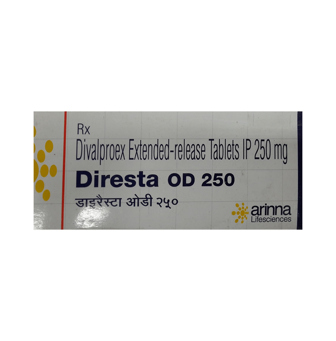 Diresta OD 250 Tablet ER    Divalproex 250mg