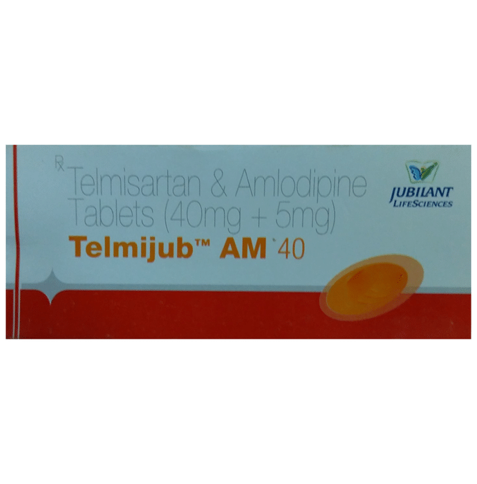 Telmijub AM 40 Tablet    Telmisartan 40mg + Amlodipine 5mg