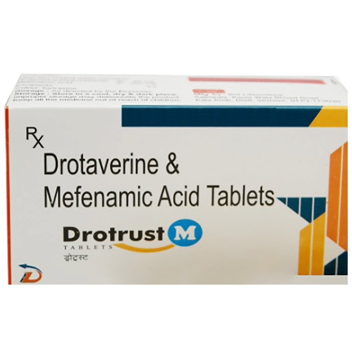 Drotrust M Tablet    Drotaverine 80mg + Mefenamic Acid 250mg