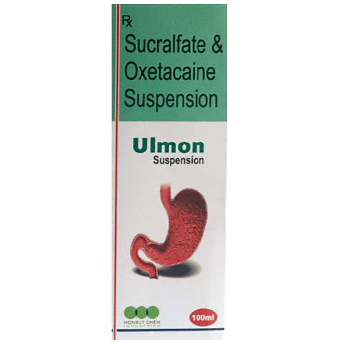 Ulmon Oral Suspension    Sucralfate 1000mg + Oxetacaine 20mg