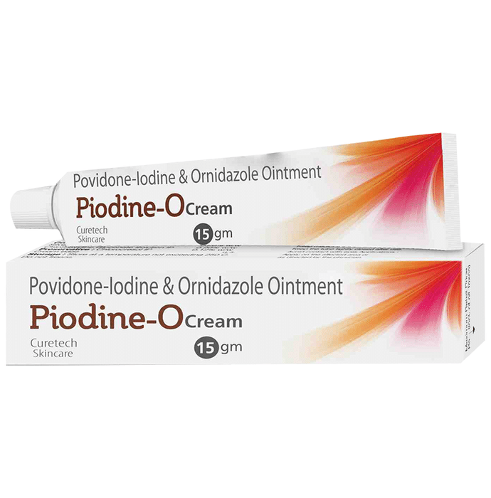 Piodine-O Cream    Povidone Iodine 5% w/w + Ornidazole 1% w/w