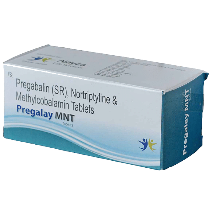 Pregalay MNT Tablet SR    Pregabalin 75mg + Nortriptyline 10mg + Methylcobalamin 1500mcg