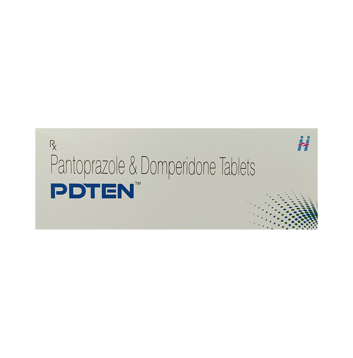 Pdten Tablet    Domperidone 10mg + Pantoprazole 40mg