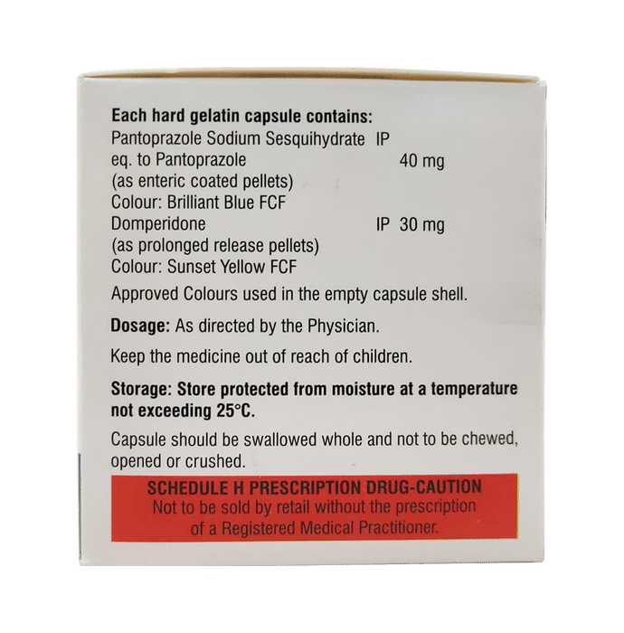 Pandot-DSR Capsule    Domperidone 30mg + Pantoprazole 40mg