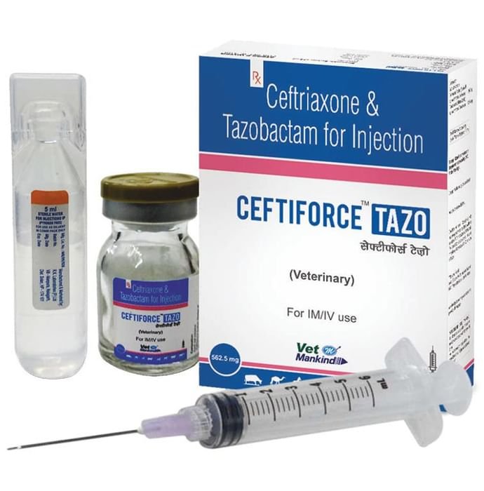 Ceftiforce Tazo Injection    Ceftriaxone 500mg + Tazobactum 62.5mg