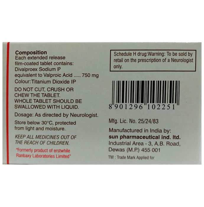 Desval ER 750 Tablet    Divalproex 750mg