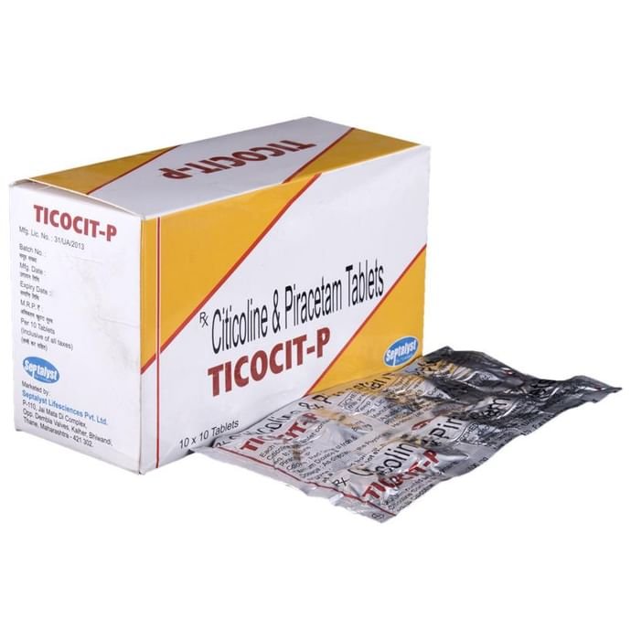 Ticocit-P Tablet    Citicoline 500mg + Piracetam 800mg