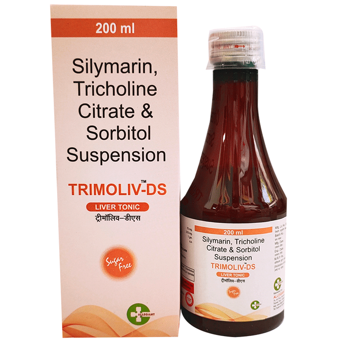 Trimoliv DS Oral Suspension Sugar Free    Silymarin 70mg/10ml + Tricholine Citrate 210mg/10ml