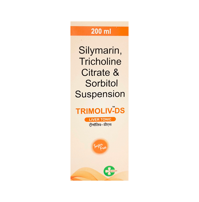 Trimoliv DS Oral Suspension Sugar Free    Silymarin 70mg/10ml + Tricholine Citrate 210mg/10ml