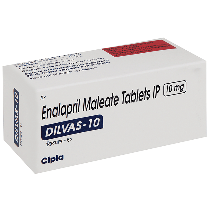 Dilvas 10 Tablet    Enalapril 10mg