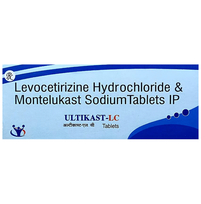 Ultikast-LC Tablet    Levocetirizine 5mg + Montelukast 10mg