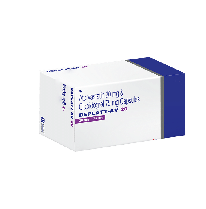 Deplatt-AV 20 Capsule    Atorvastatin 20mg + Clopidogrel 75mg