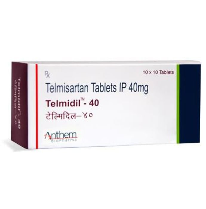 Telmidil 40 Tablet    Telmisartan 40mg