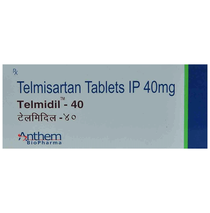 Telmidil 40 Tablet    Telmisartan 40mg