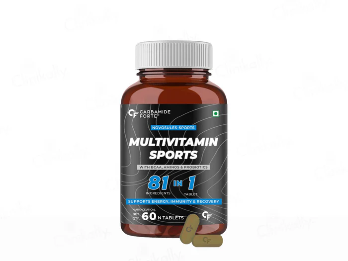 Carbamide Forte Multivitamin Sports | With BCAA, Probiotics & Antioxidants | For Energy, Gut Health, Immunity & Recovery | Tablet