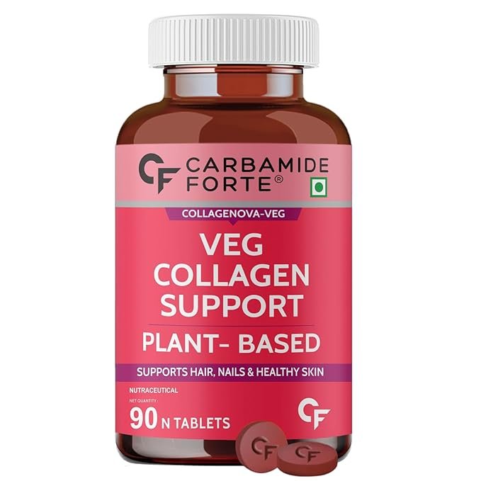 Carbamide Forte Veg Collagen Support for Hair, Nails & Skin | Plant-Based Tablet