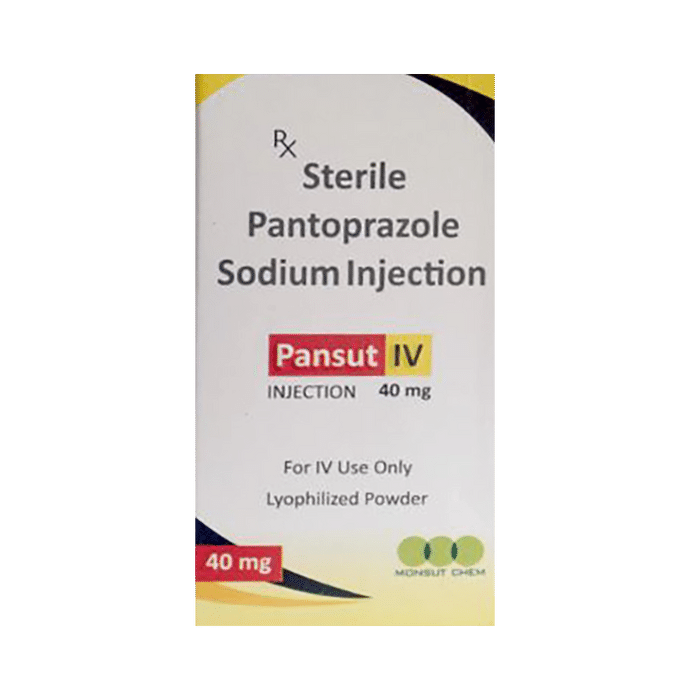 Pansut 40mg Injection Pantoprazole 40mg