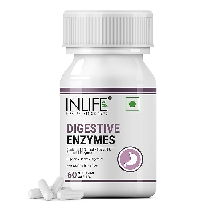 Inlife Digestive Enzymes for Healthy Digestion | Vegetarian Capsule