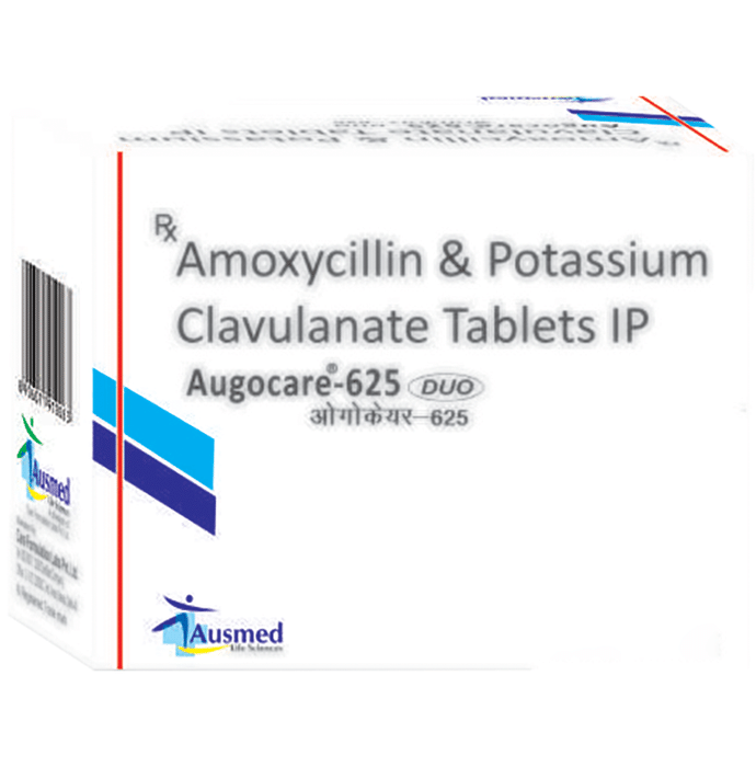 Augocare 625 Duo Tablet Amoxycillin 500mg + Clavulanic Acid 125mg