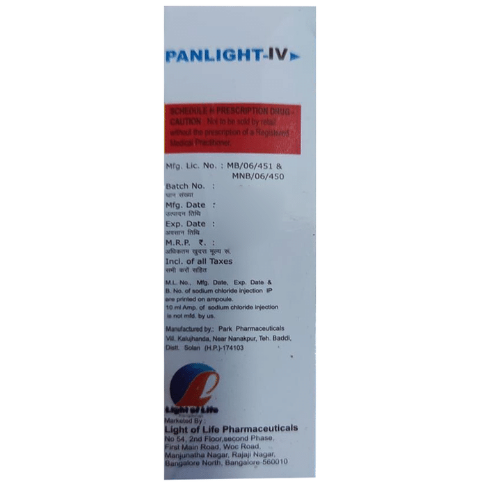 Panlight-IV Injection Pantoprazole 40mg