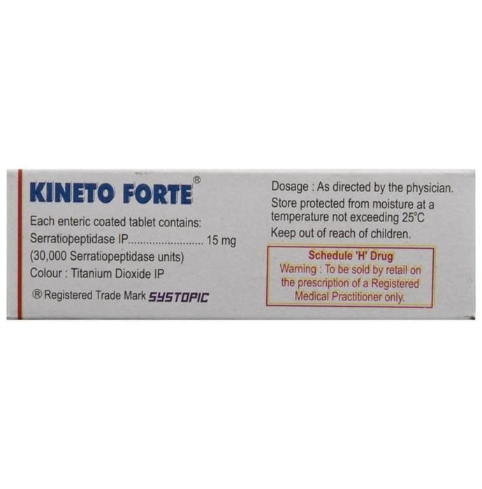 Kineto Forte Tablet Serratiopeptidase 15mg