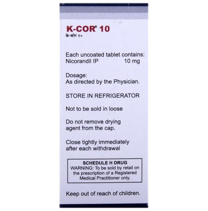 K-Cor 10 Tablet Nicorandil 10mg