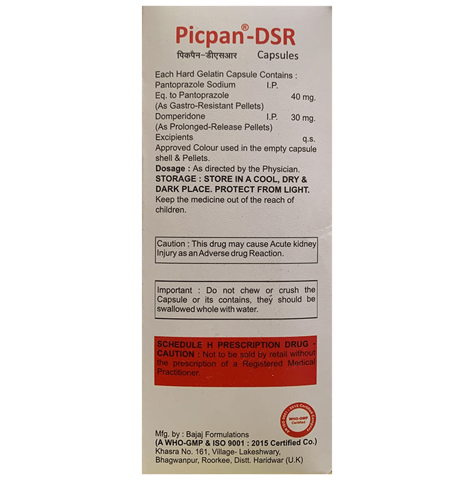 Picpan-DSR Capsule Domperidone 30mg + Pantoprazole 40mg