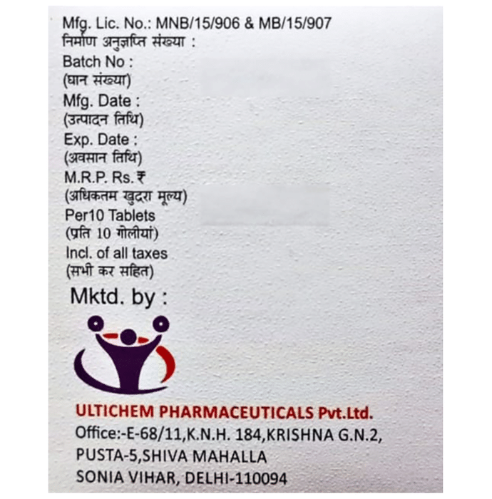 Cefichem-OF Tablet Cefixime 200mg + Ofloxacin 200mg