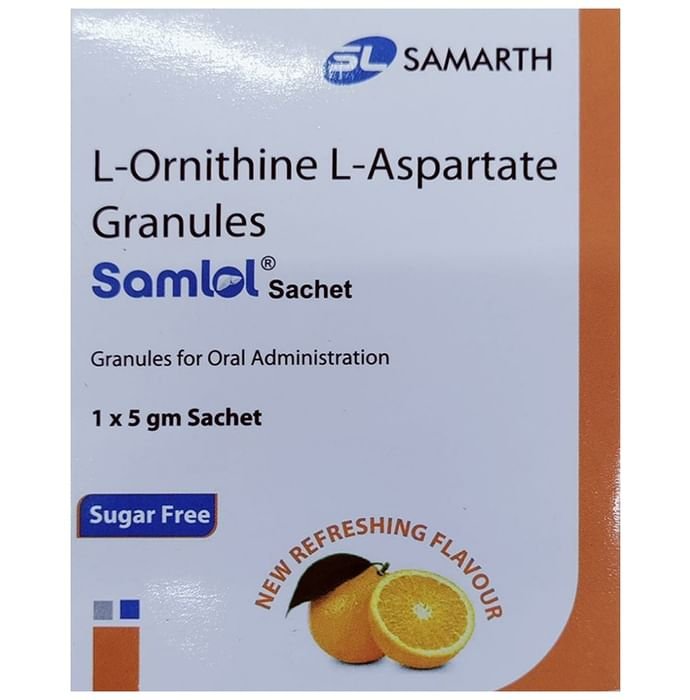 Samlol Sachet Sugar Free New Refreshing L-Ornithine L-Aspartate 3gm