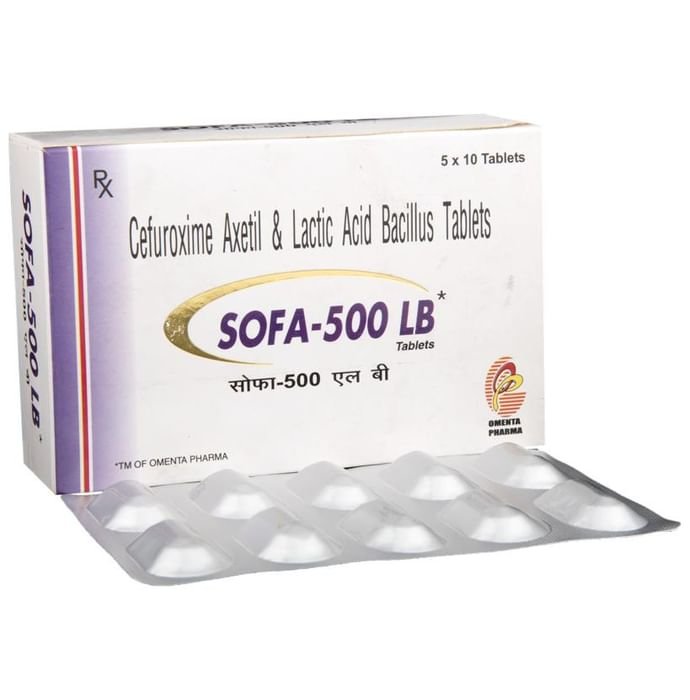 Sofa -500 LB Tablet Cefuroxime 500mg + Lactobacillus 60Million spores