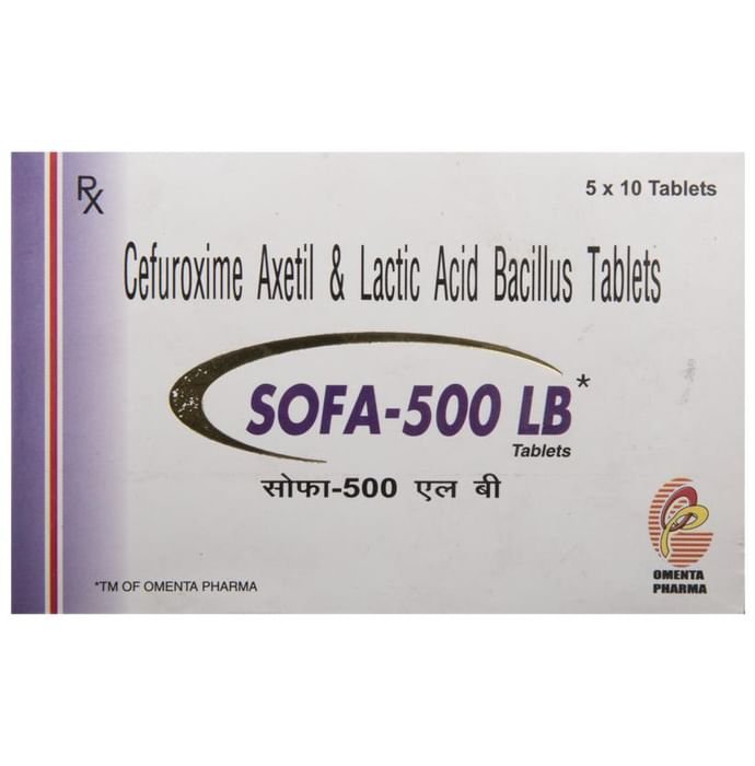 Sofa -500 LB Tablet Cefuroxime 500mg + Lactobacillus 60Million spores