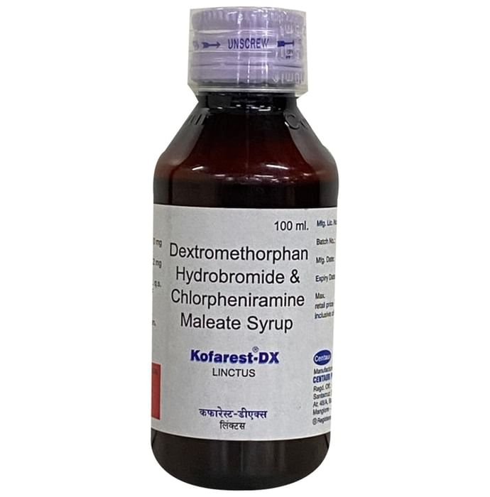 Kofarest-DX Linctus Chlorpheniramine Maleate 2mg/5ml + Dextromethorphan Hydrobromide 10mg/5ml