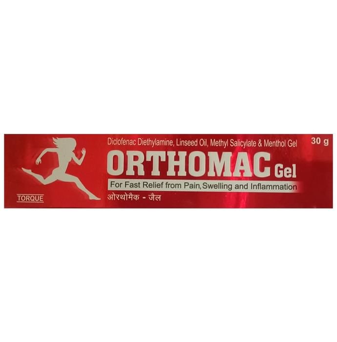 Orthomac Gel Diclofenac diethylamine 1.16% w/w + Linseed Oil 3% w/w + Methyl Salicylate 10% w/w + Me