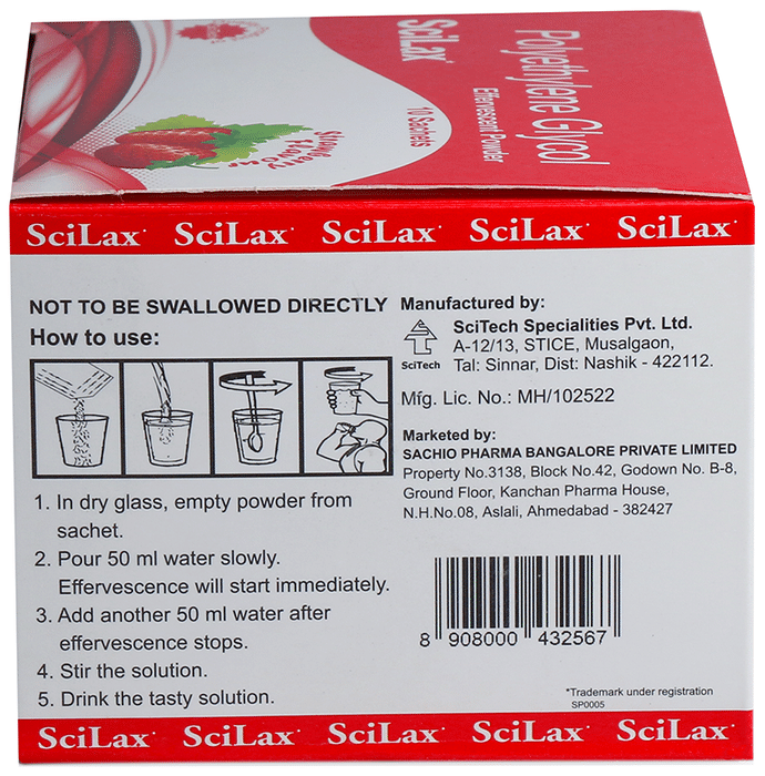 Scilax Powder Strawberry Polyethylene Glycol 17gm