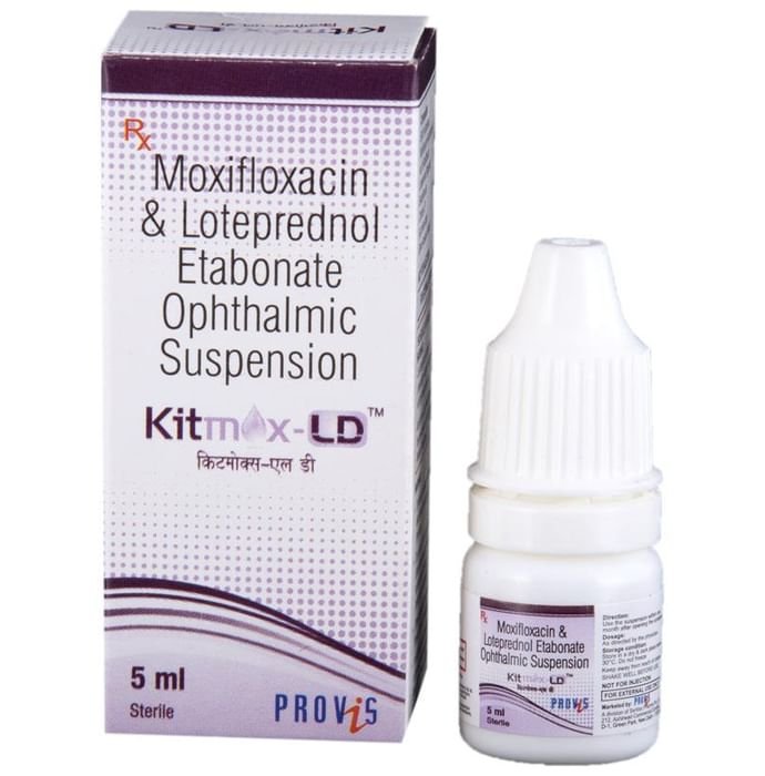 Kitmox-LD Opthalmic Suspension Loteprednol etabonate 0.5% w/v + Moxifloxacin 0.5% w/v