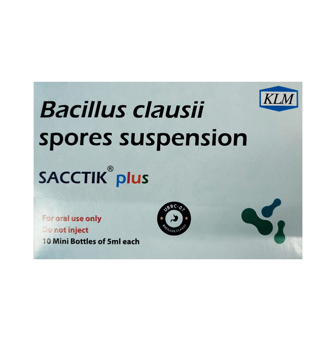 Sacctik Plus Oral Suspension 5ml Each Bacillus Clausii 2Billion Spores