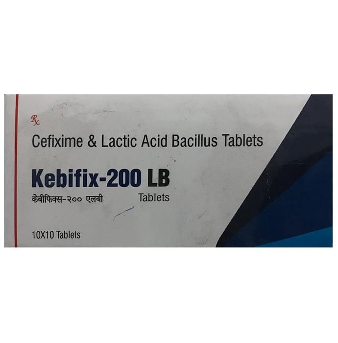 Kebifix 200 LB Tablet Cefixime 200mg + Lactobacillus 120Million spores