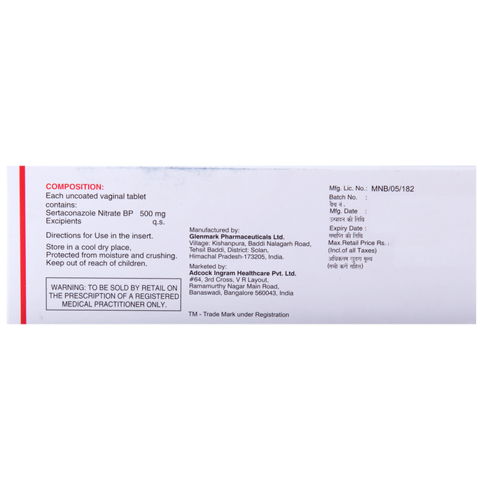 Sercos-VT Tablet Sertaconazole 500mg